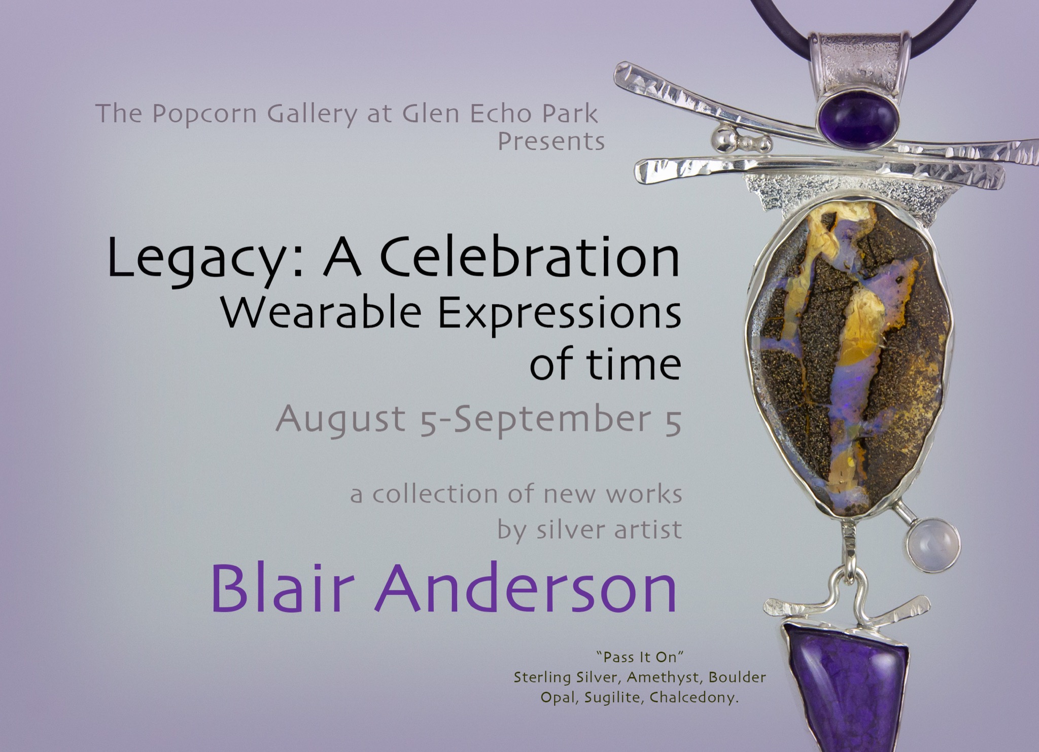 Invitation to a jewelry art exhibit