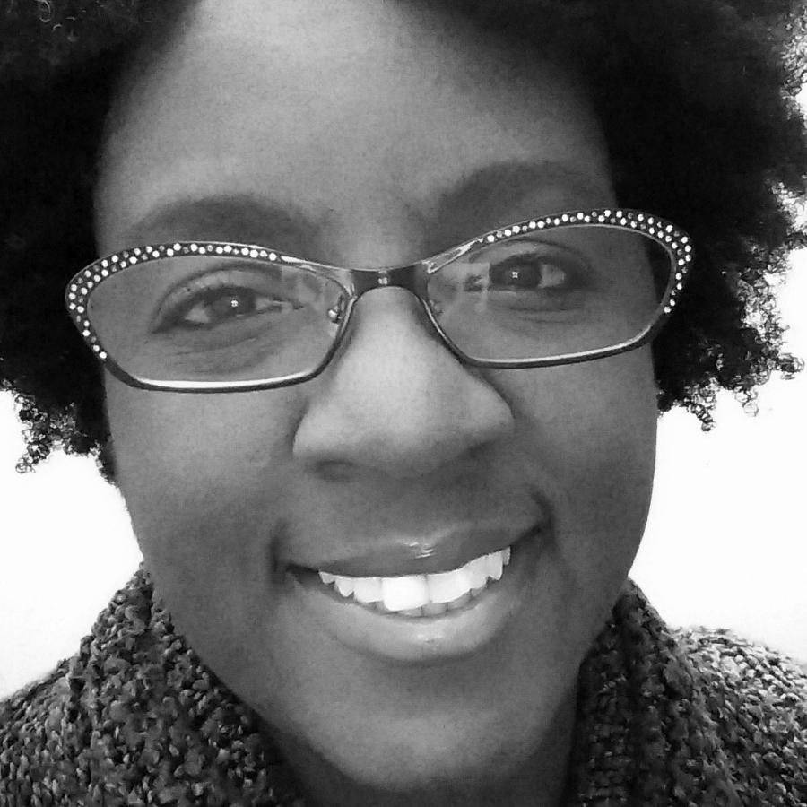 A woman with glasses