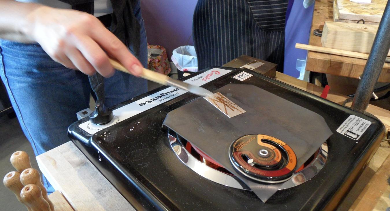 Keum Boo on the hot plate