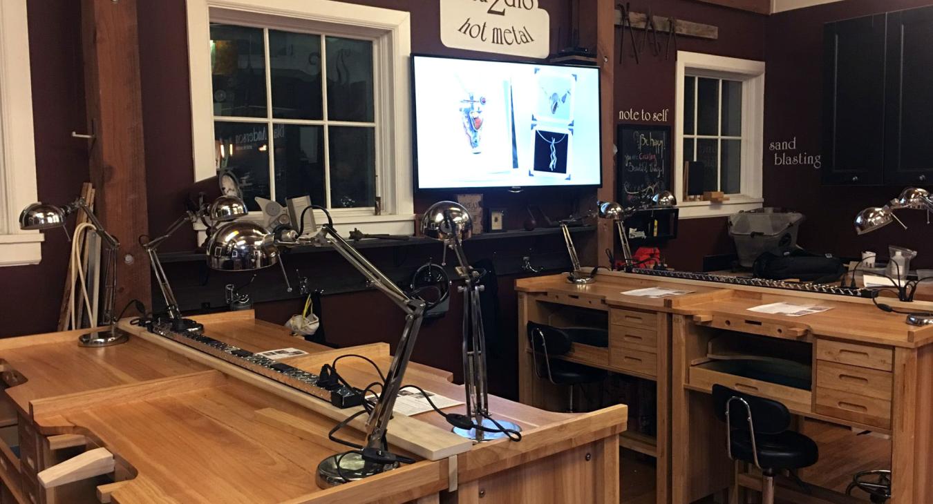 Studio 2 with new benches installed