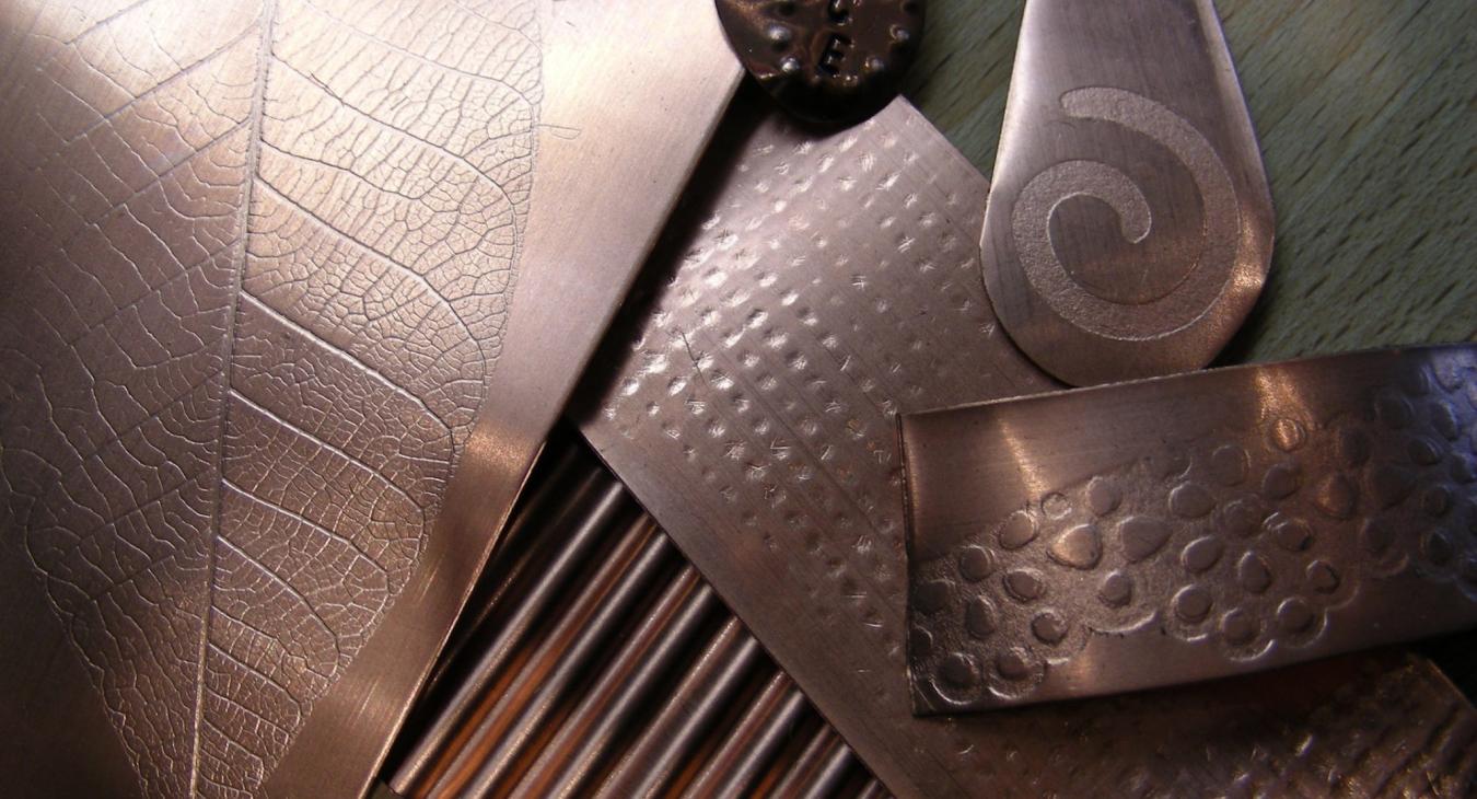 Textured copper sheet