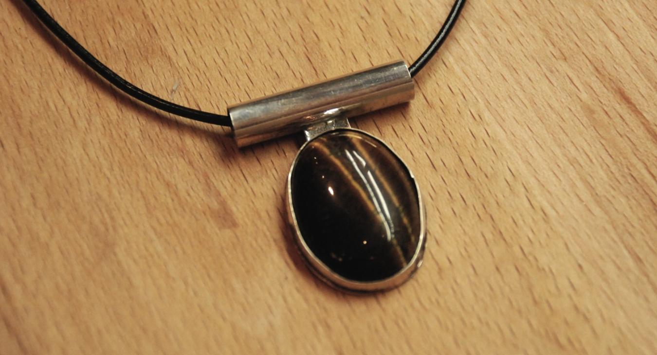 Tiger's eye pendant by Shannon Davis