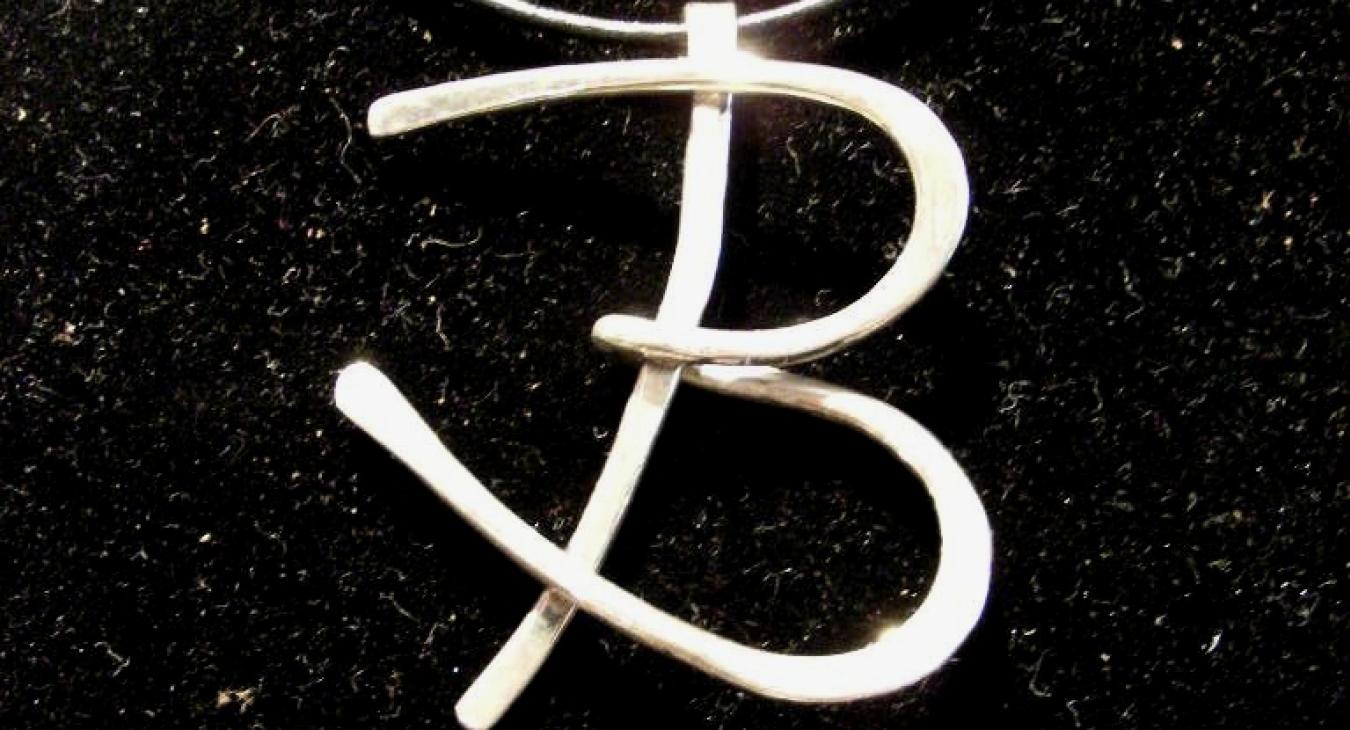 Silver letter "B" pendant
