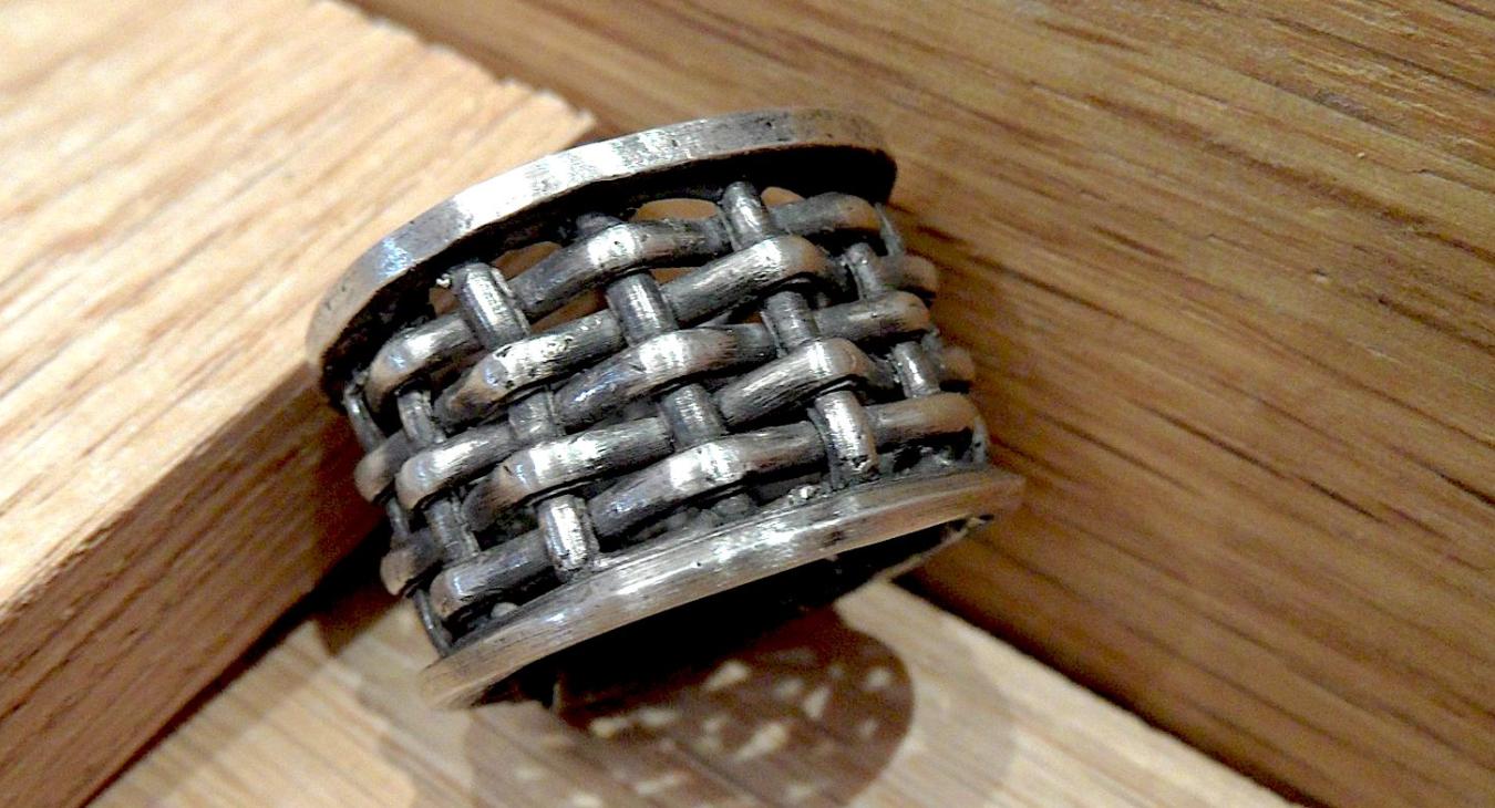 Woven wire cast ring