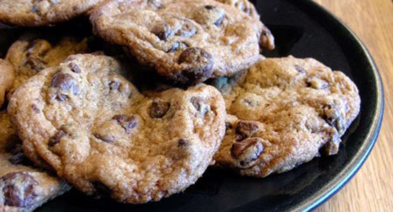Chocolate chip cookies on a plate