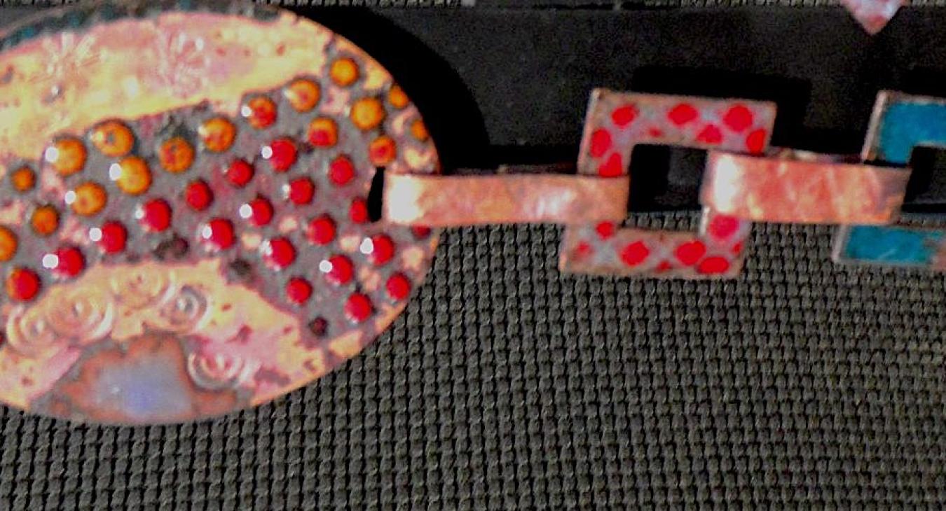 Enameled copper link bracelets