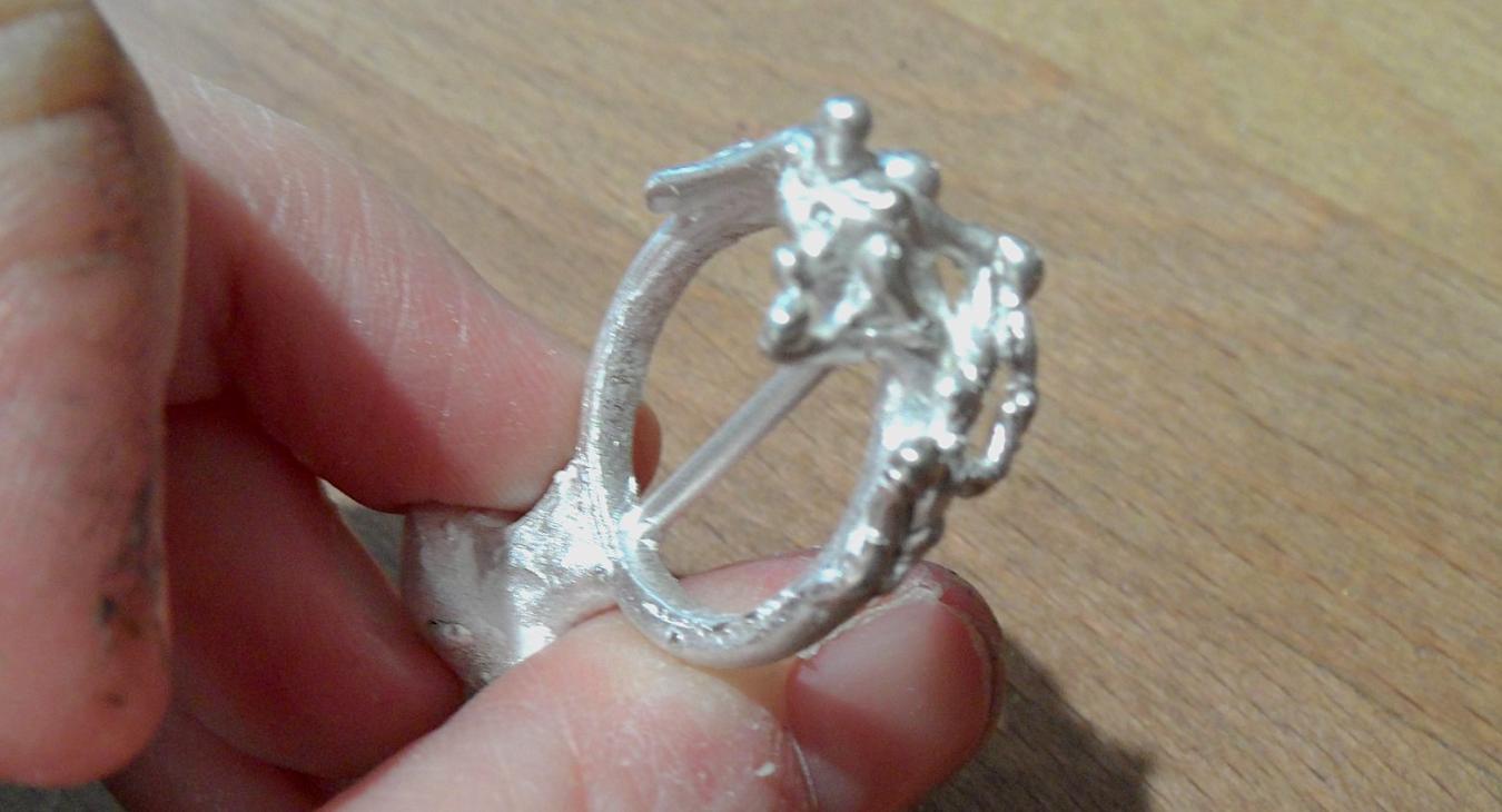 The newly cast ring