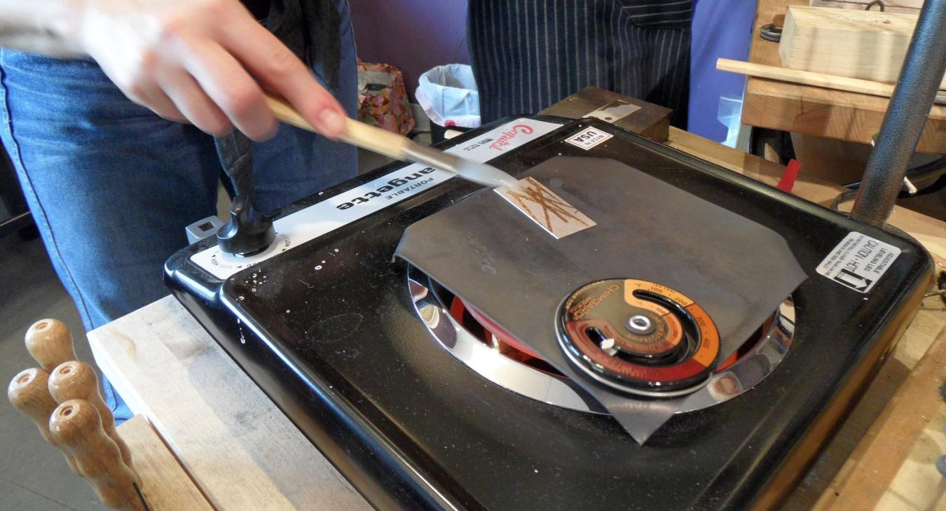 Keum Boo on the hot plate