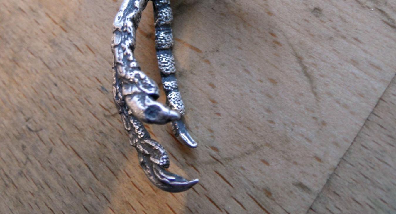Allie's bird claw pendant