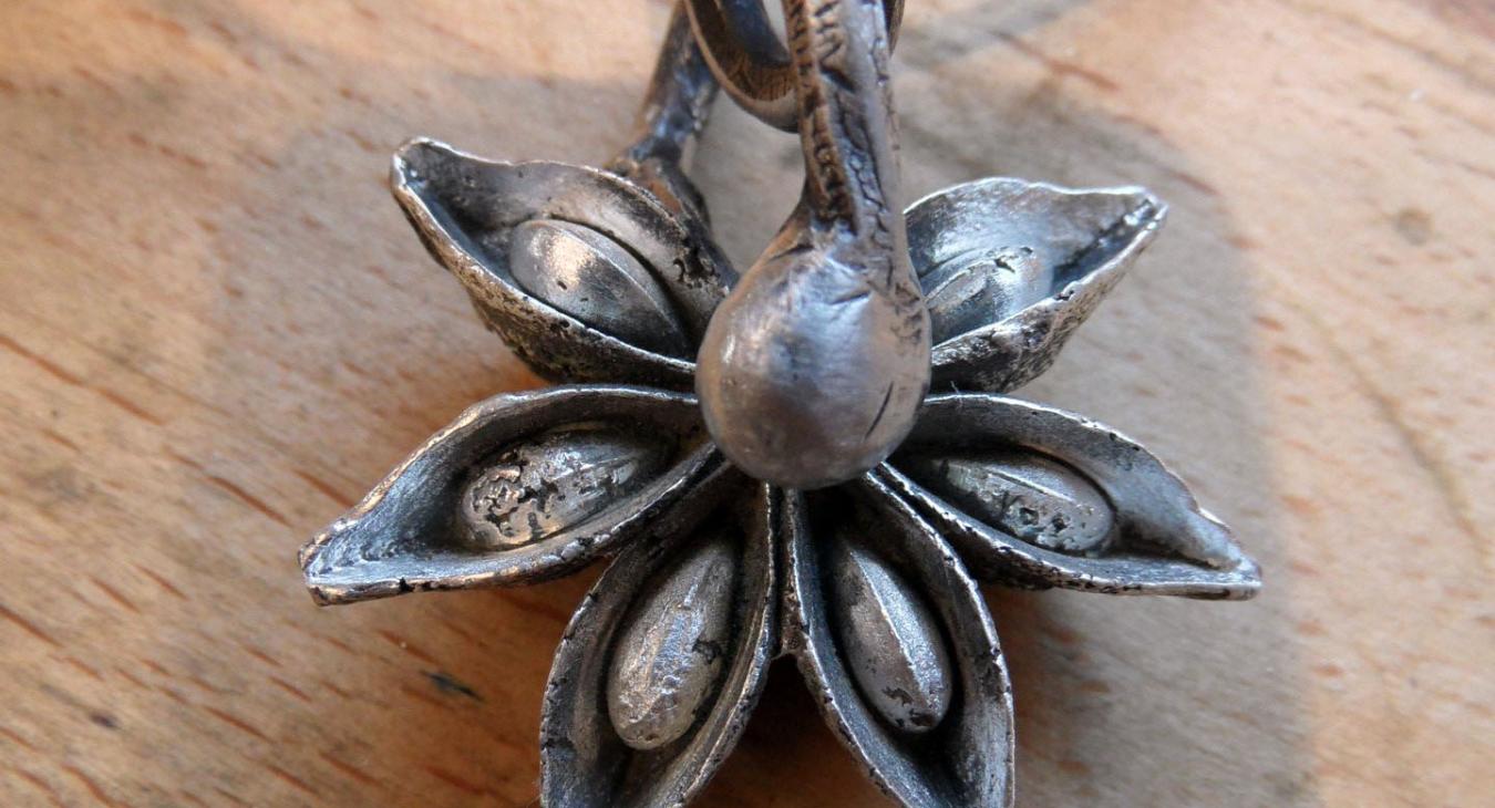 Cast anise pendant by Rona Eisner