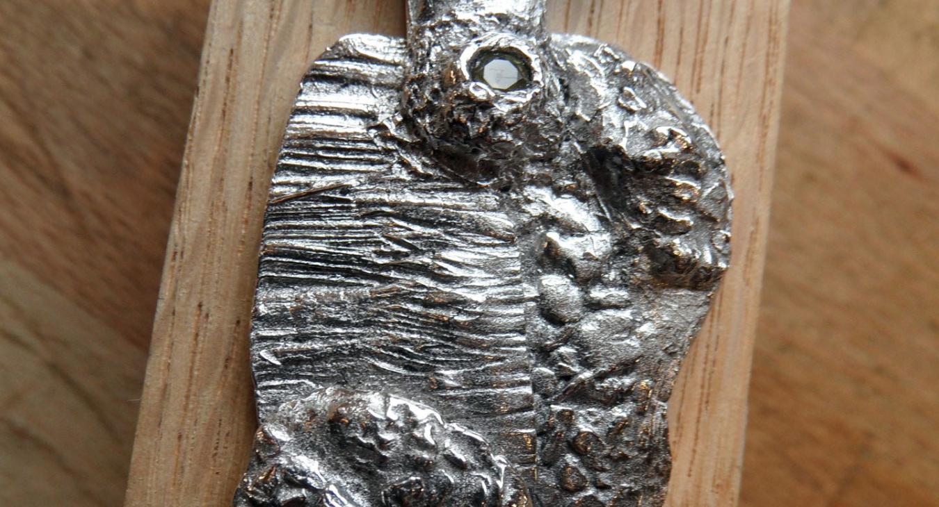Silver clay Pendant by Judy Madden