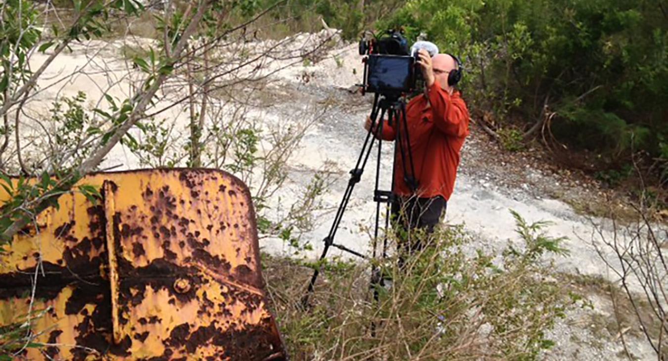 Bryan with video camera on tripod