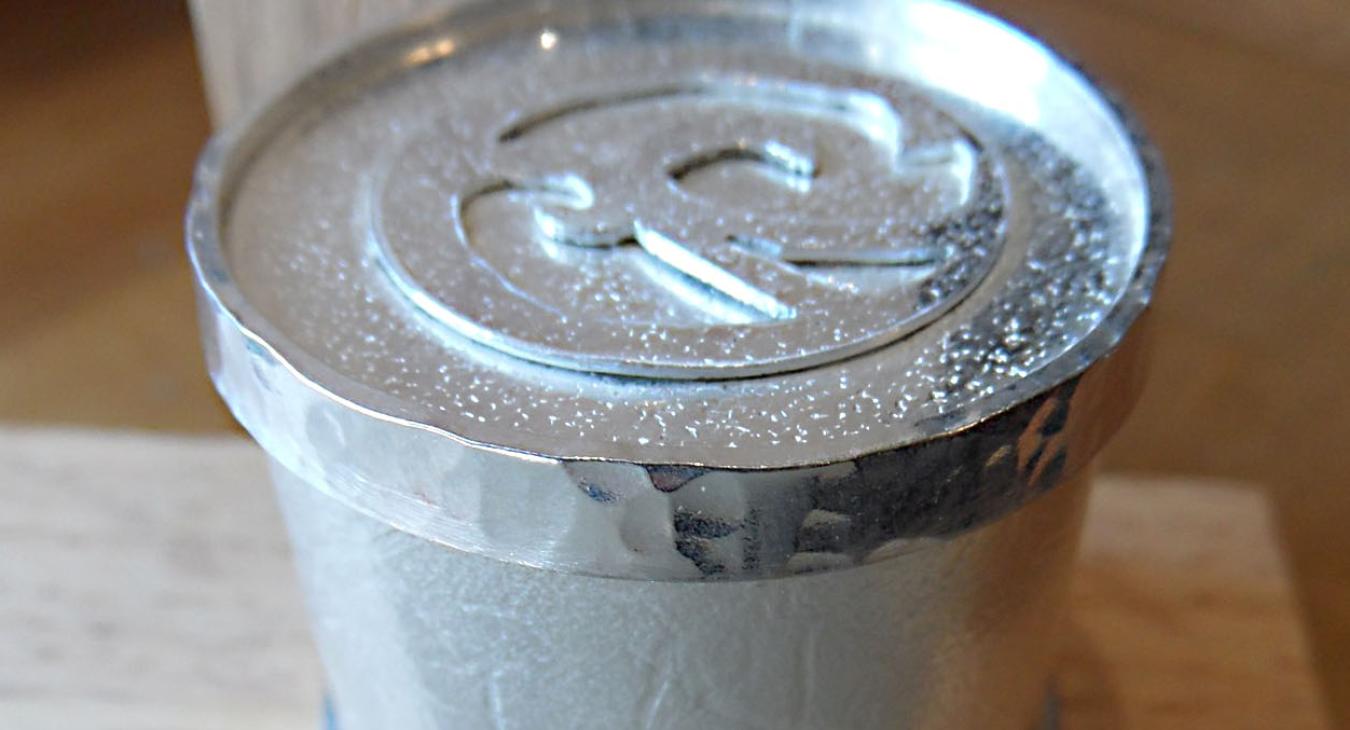Textured silver box