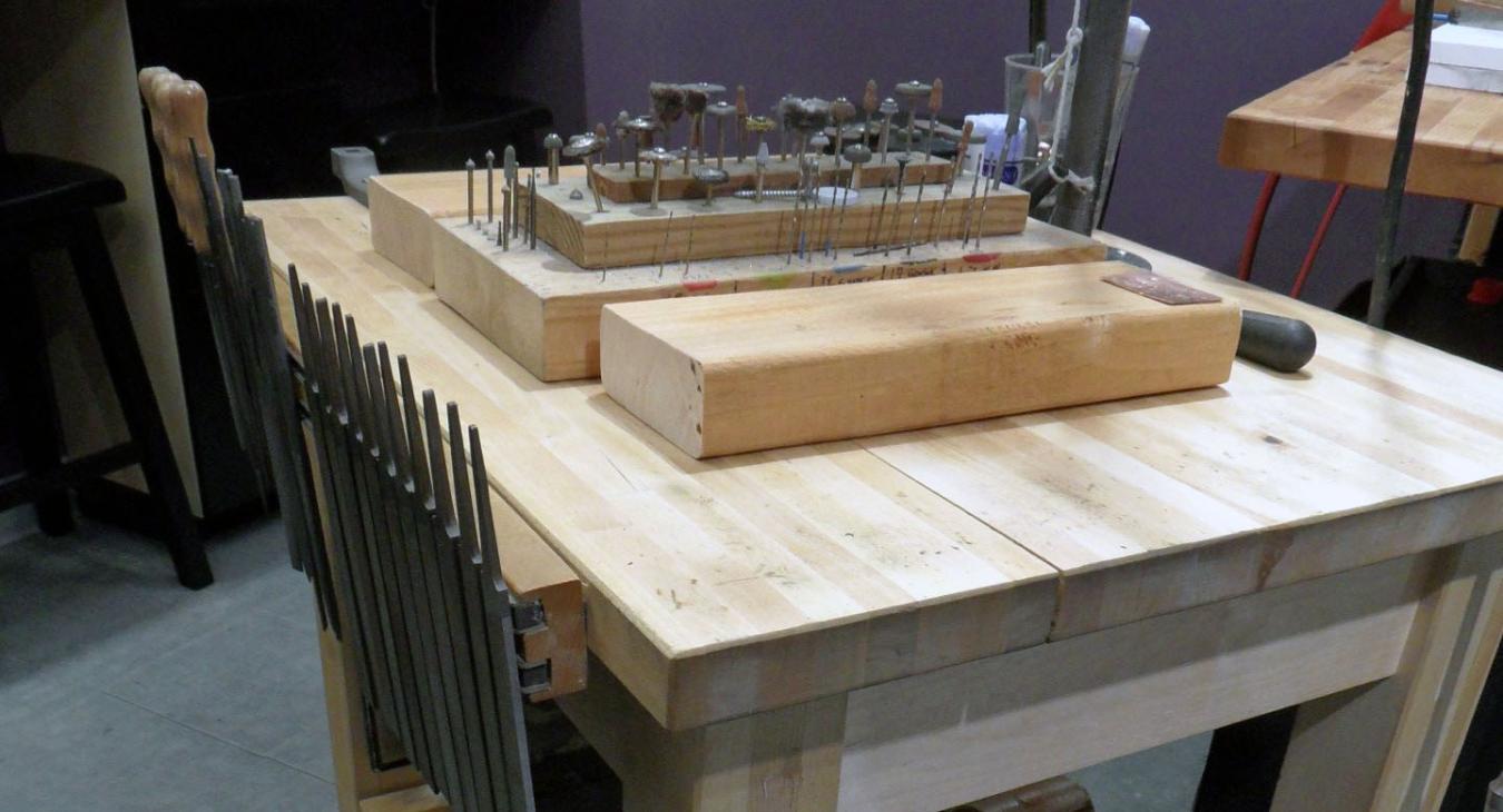 cleaned and sanded tool cart