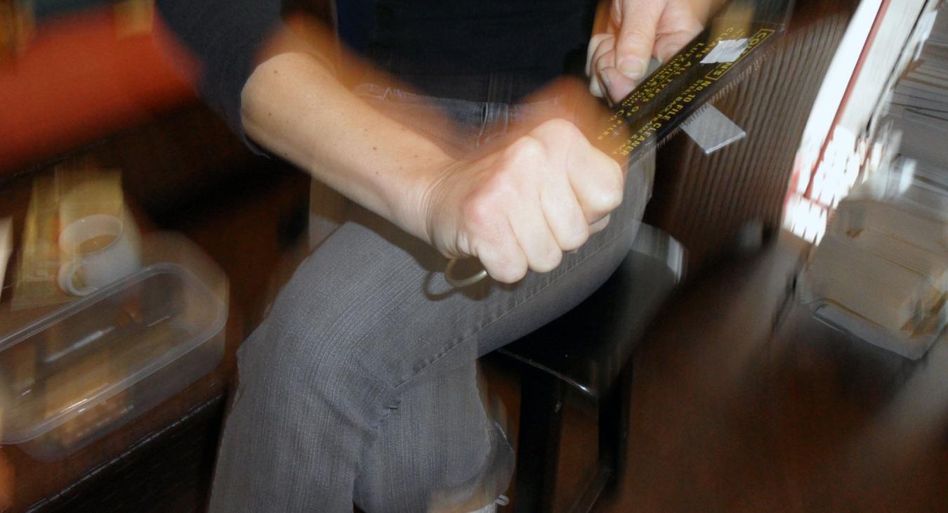 using a file brush to clean and sharpen files