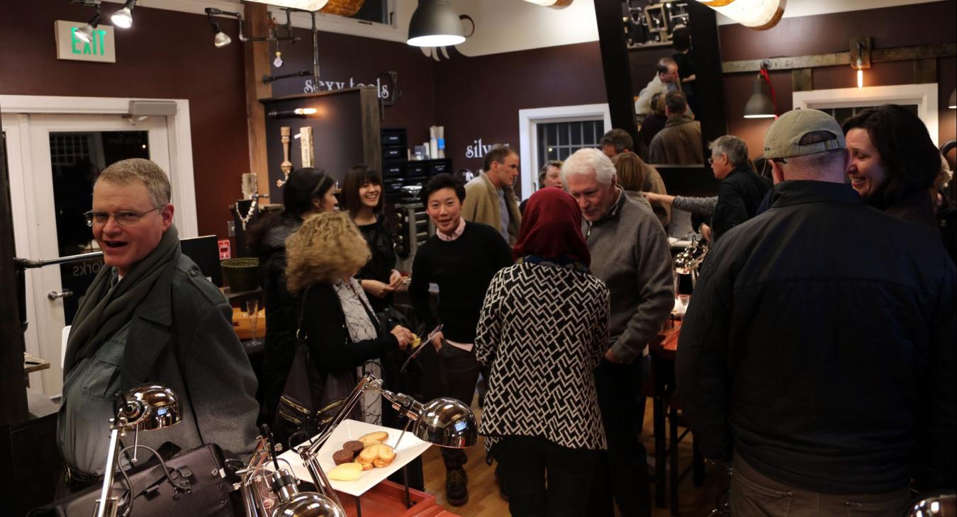 Guests gathered in studio 2 for opening night