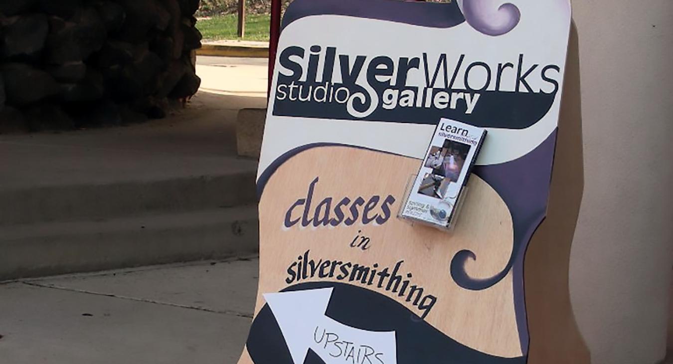 silverworks sandwich board sign