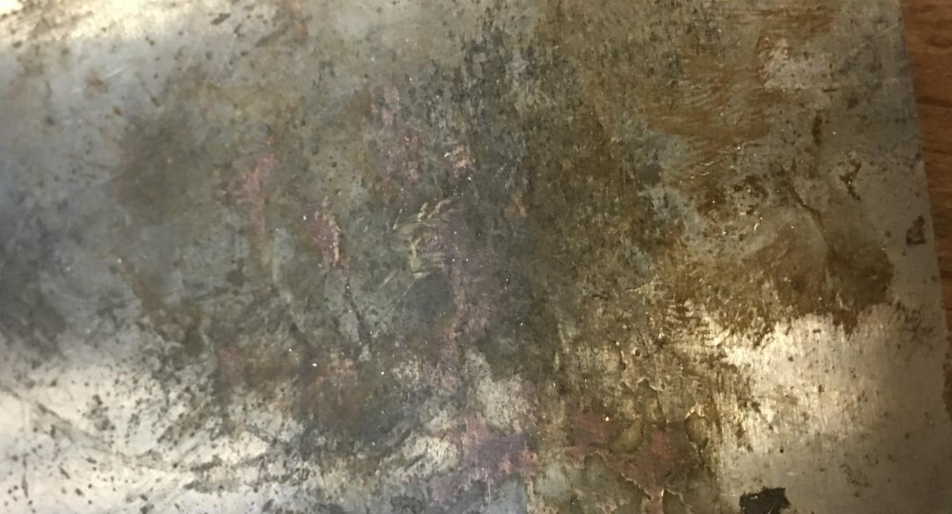 rusted anvil surface