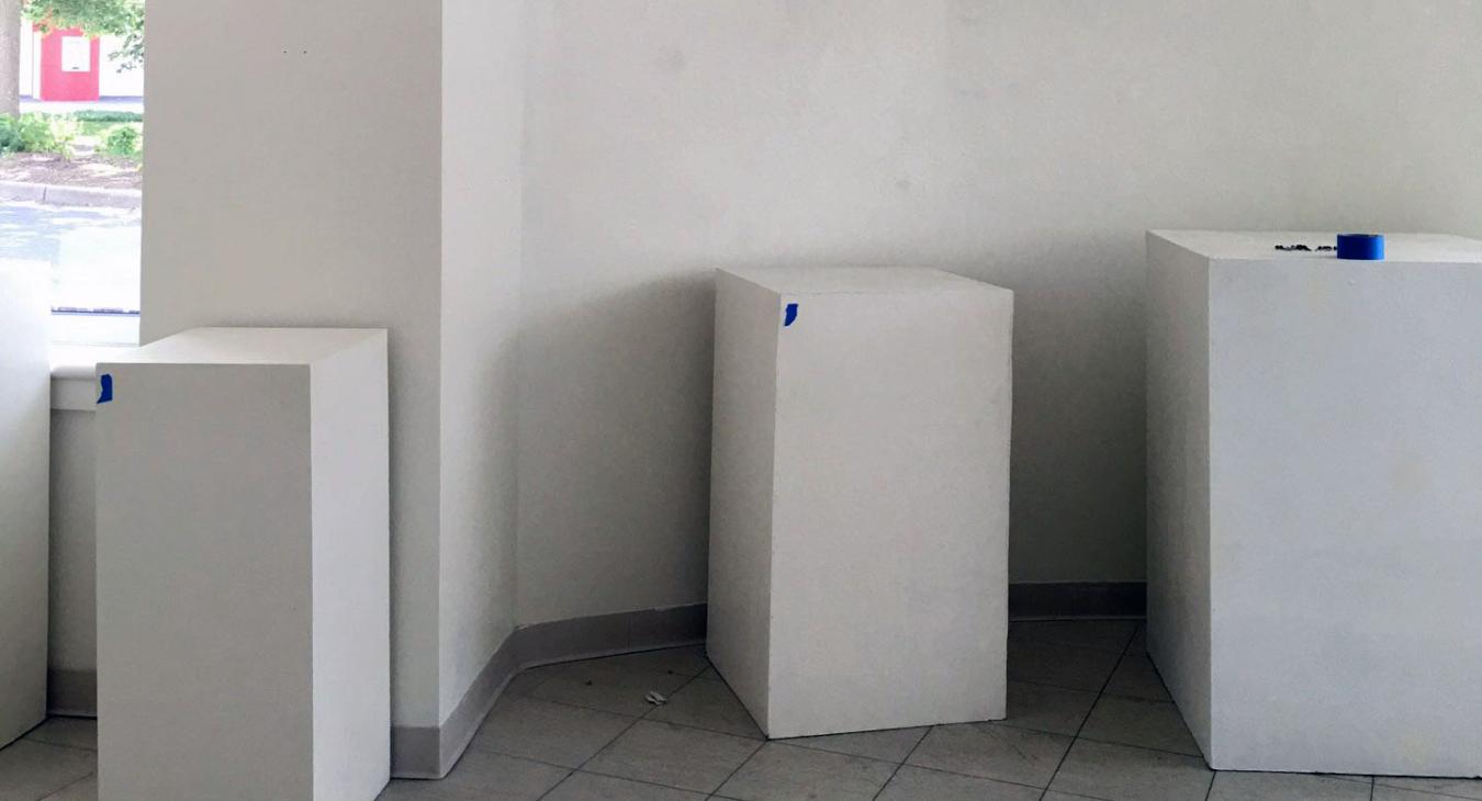 empty white-painted gallery