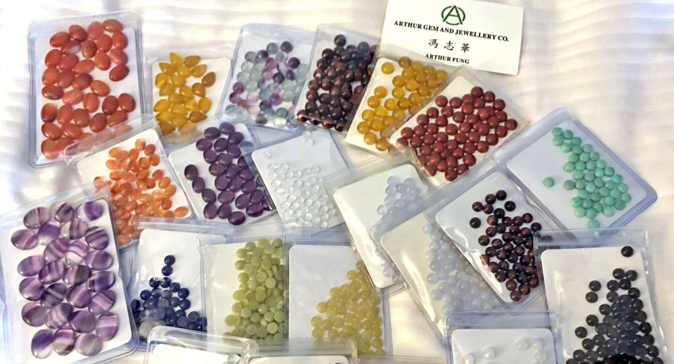 variety of stones in packets