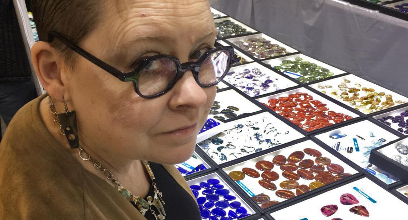 Blair by displays of various stones