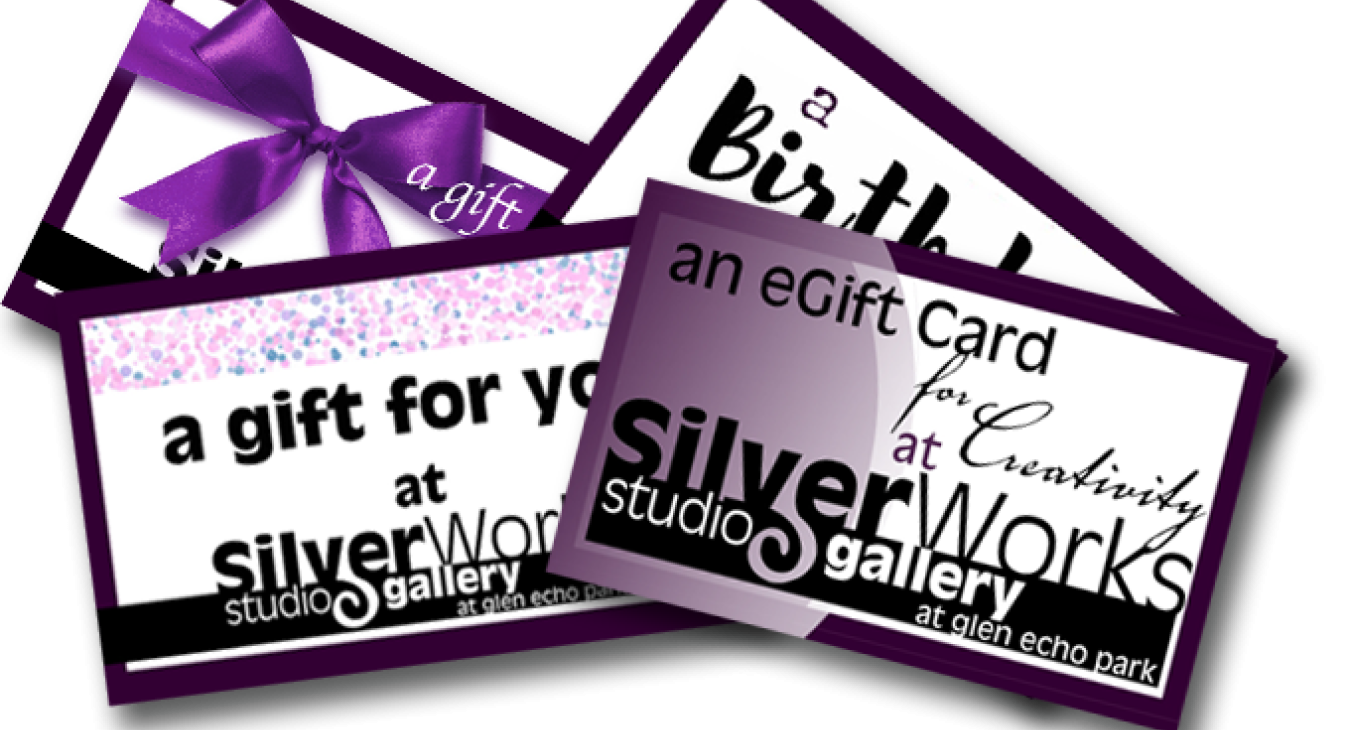 sample of gift cards for SilverWorks