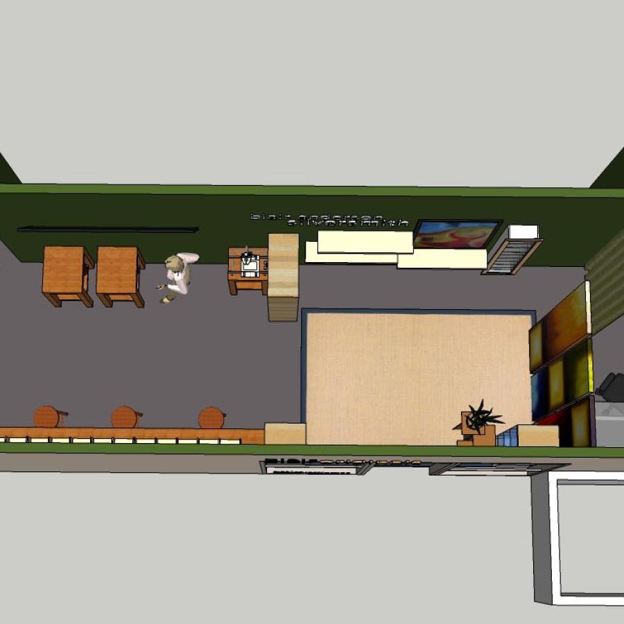 Rendering of the studio design