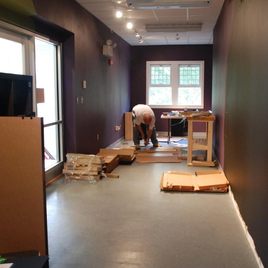 Unpacking the cabinets