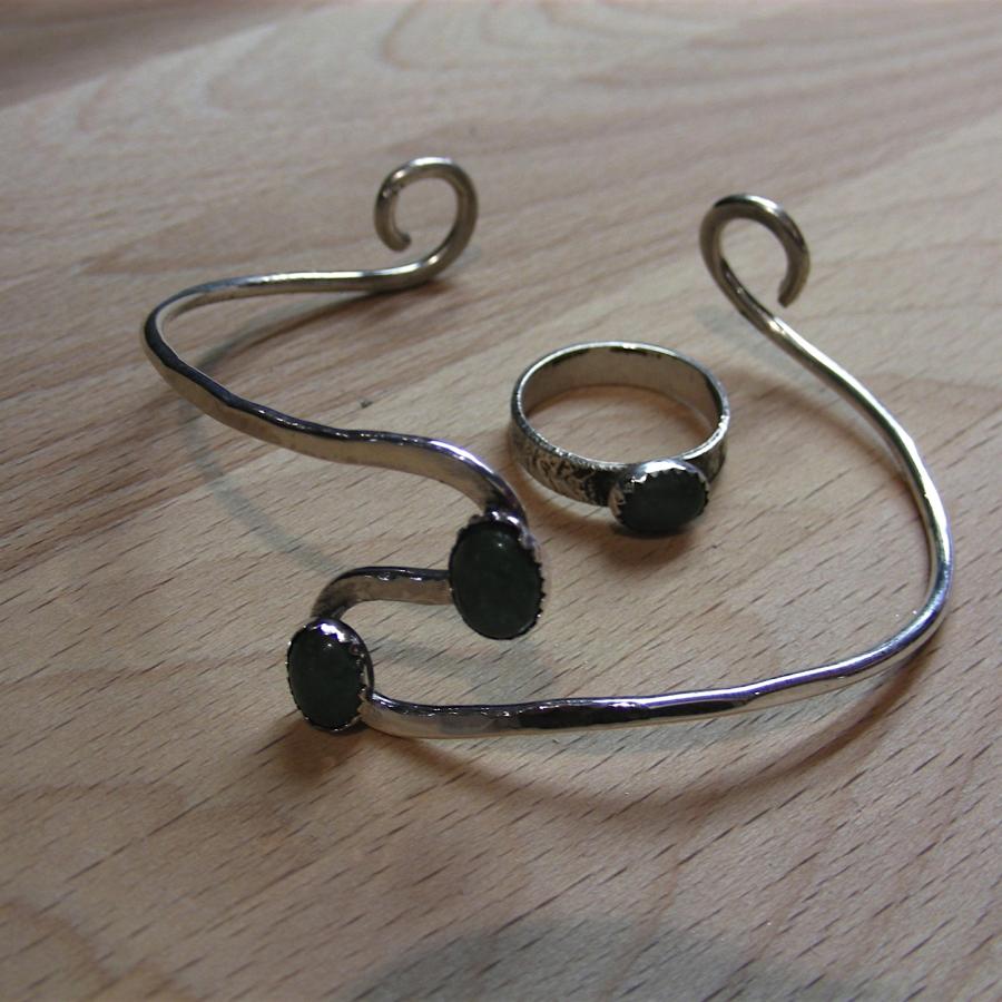 Ring and Bracelet made by student, Jennifer