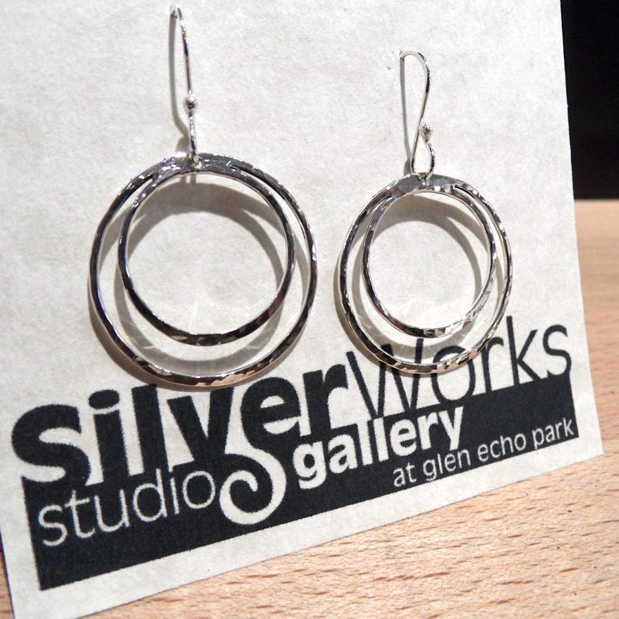 Silver hoop earrings