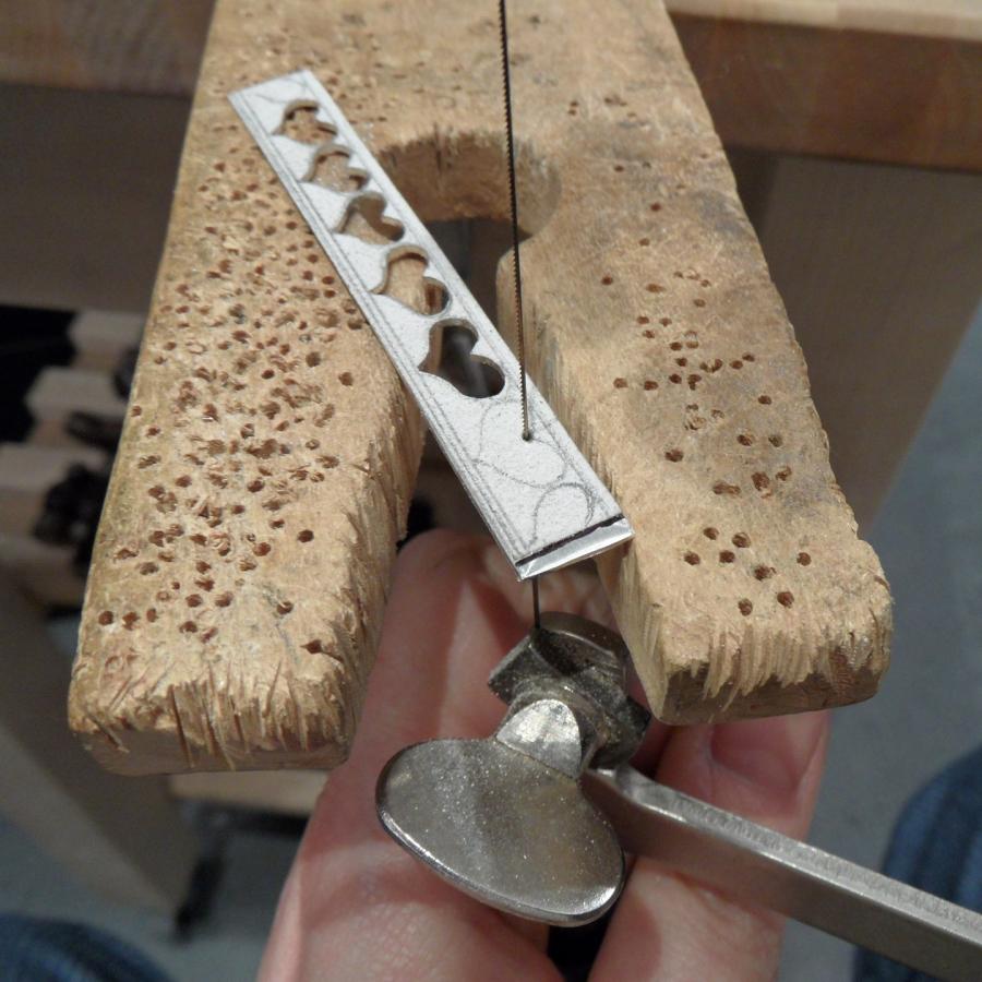 Sawing out the hearts