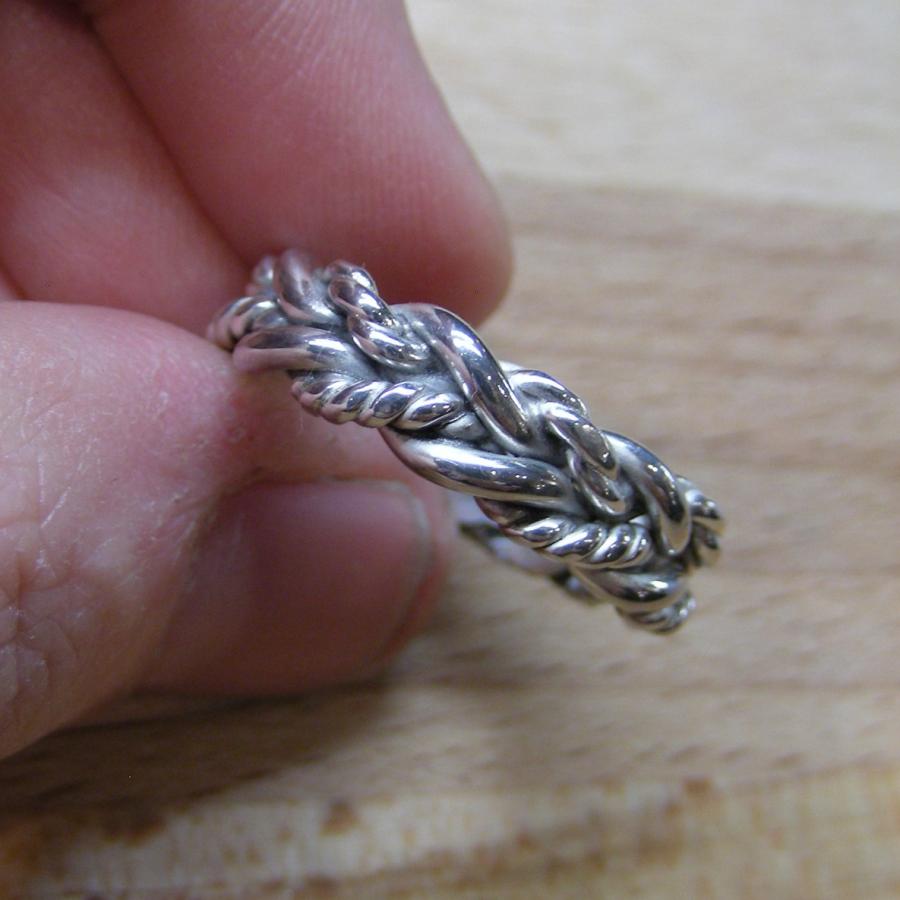 Silver braided ring