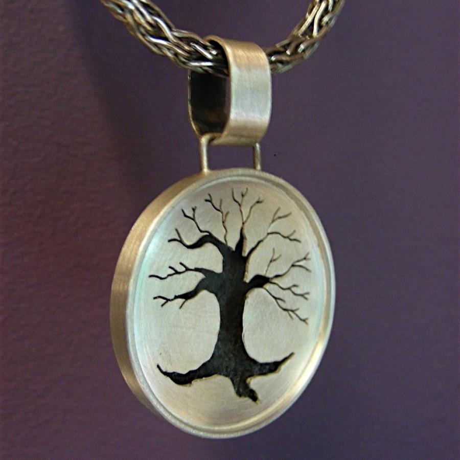 Tree side of pendant