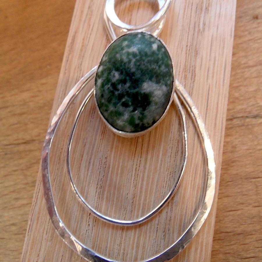 Hammered Loop Pendant by Grace Kim.