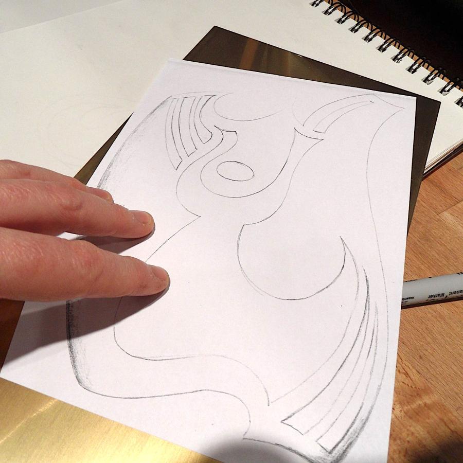 The concept sketch for the award