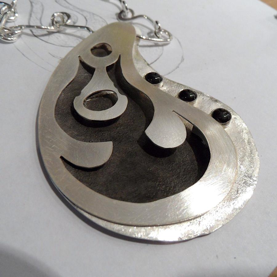 The almost-finished pendant