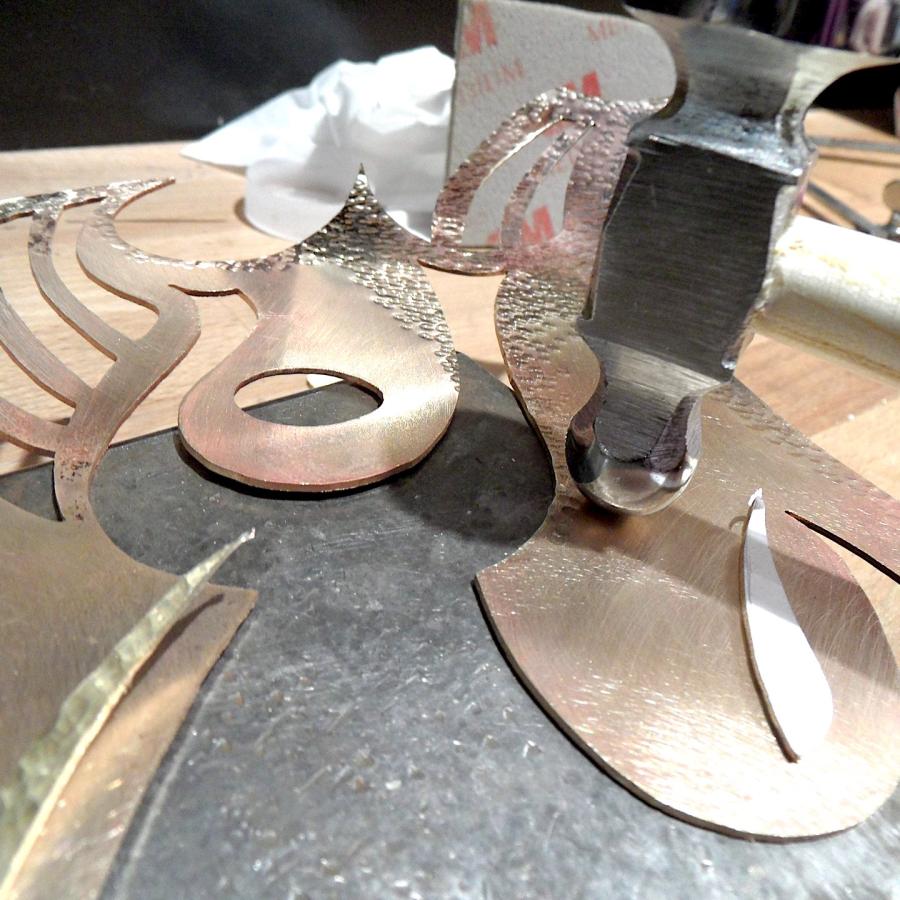 Adding hammer texture on brass