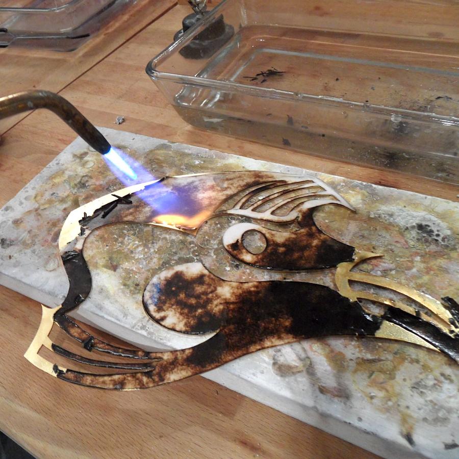 Burning off the template image