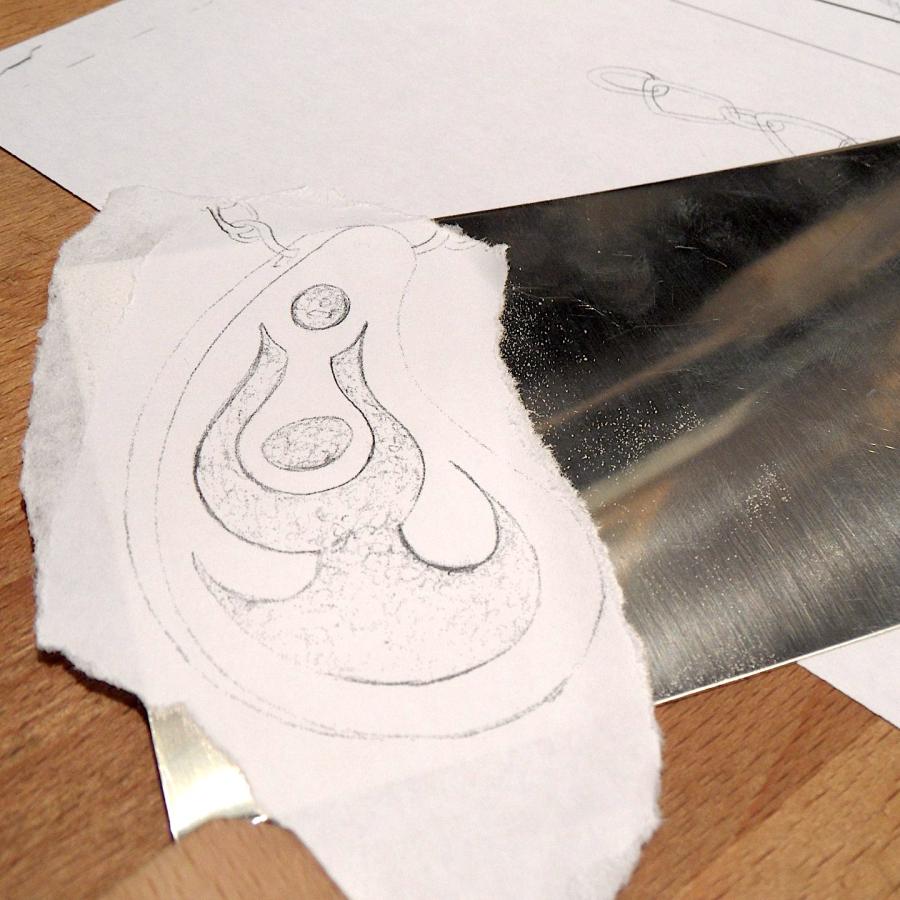 Concept sketch for the pendant