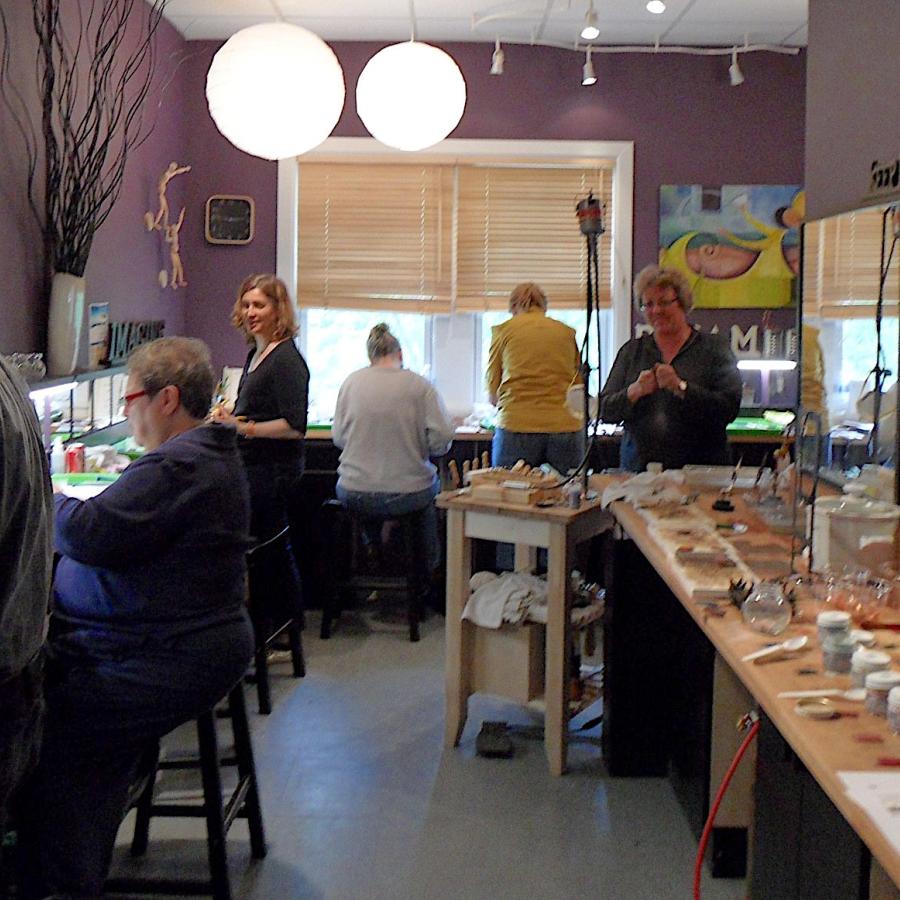 The class busy creating!