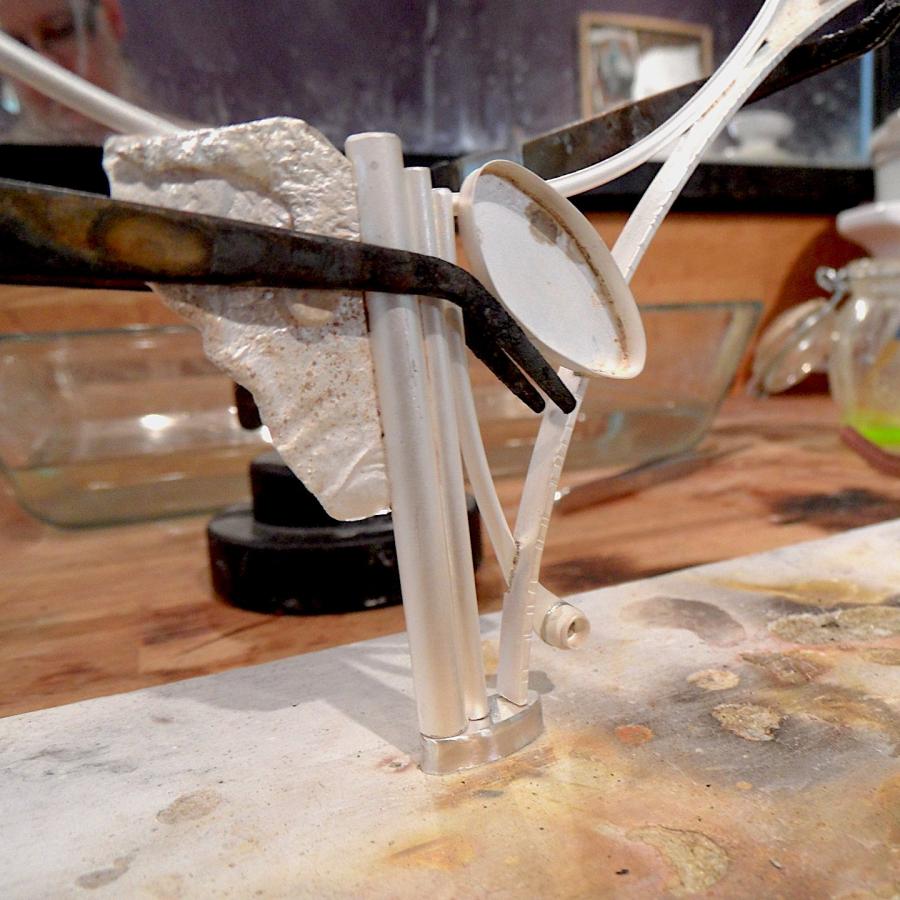 Complex staging for "The Other Side" piece