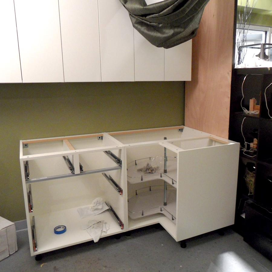Setting up Ikea cabinet