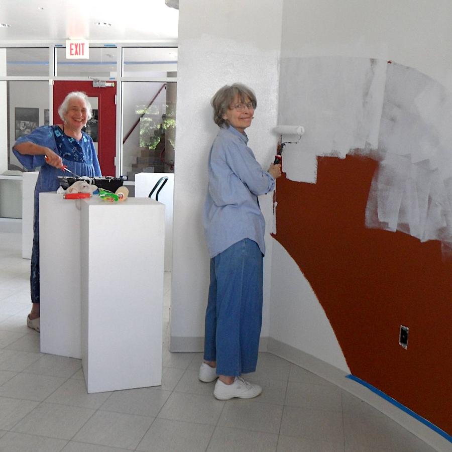 Rona and Ann painting. Thanks!