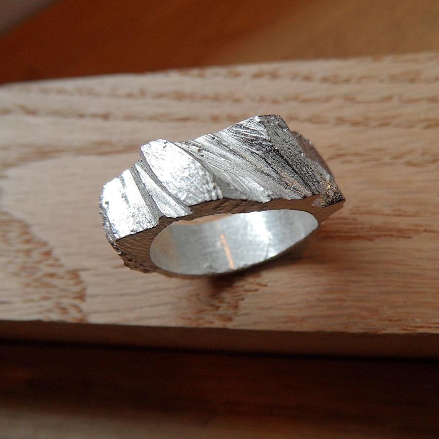 Cast silver ring