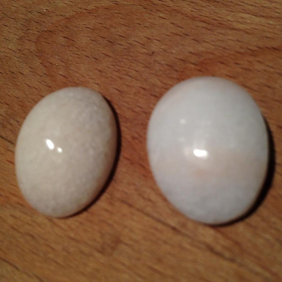 White cabs ground and polished