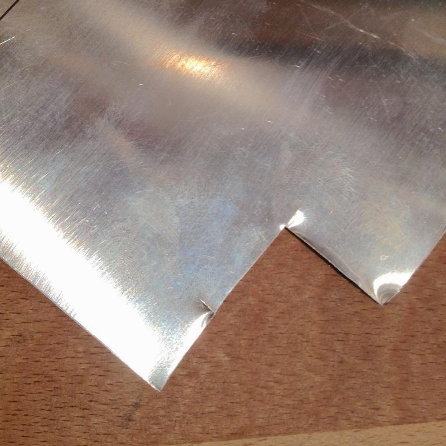 Silver sheet cut incorrectly with hand shears