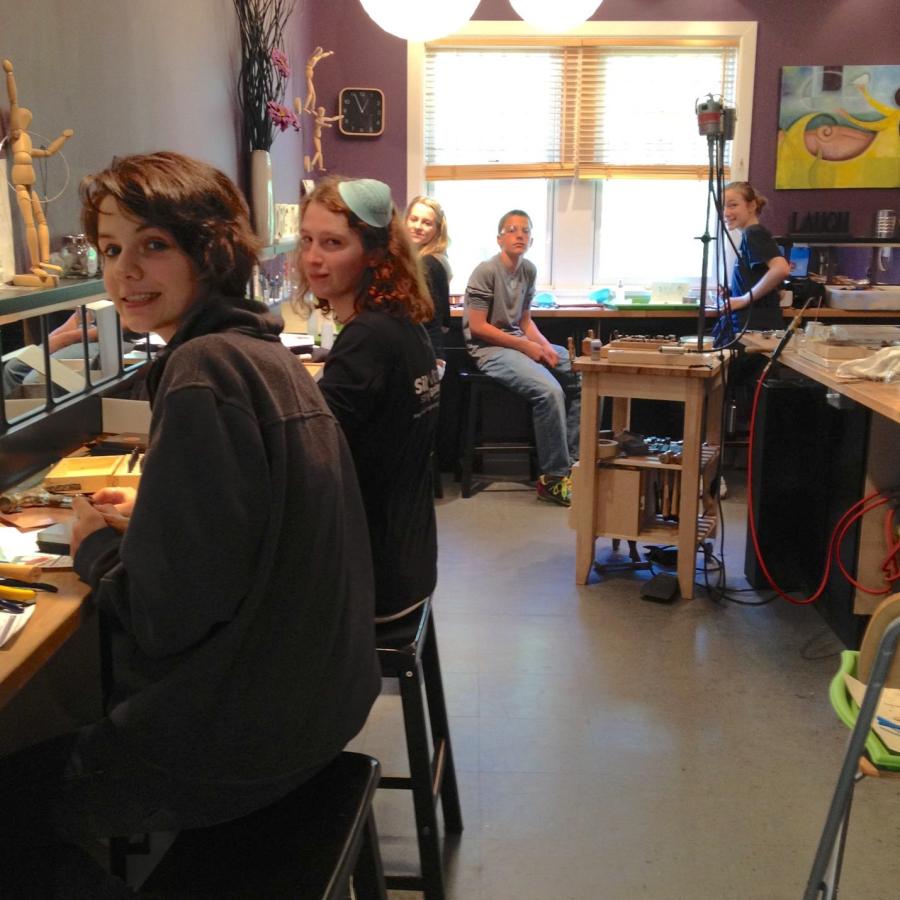 Teen students in class