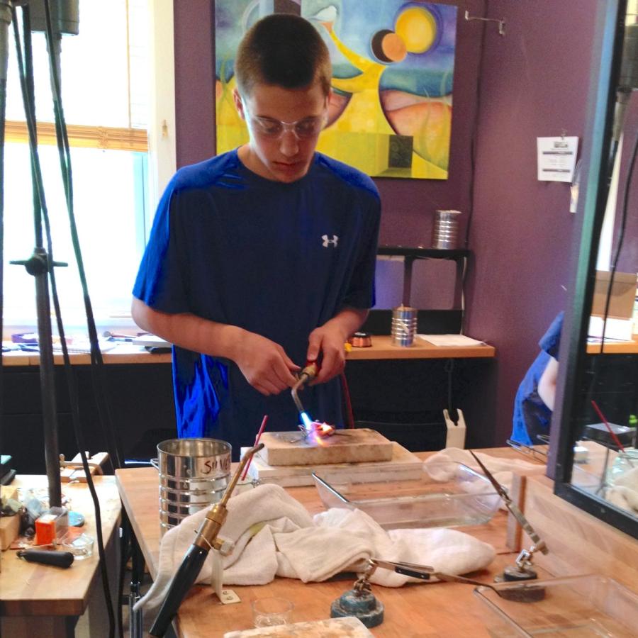 John melting and fusing some copper