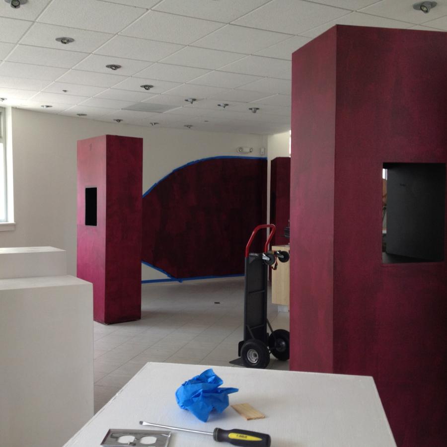 Painting the gallery and cases