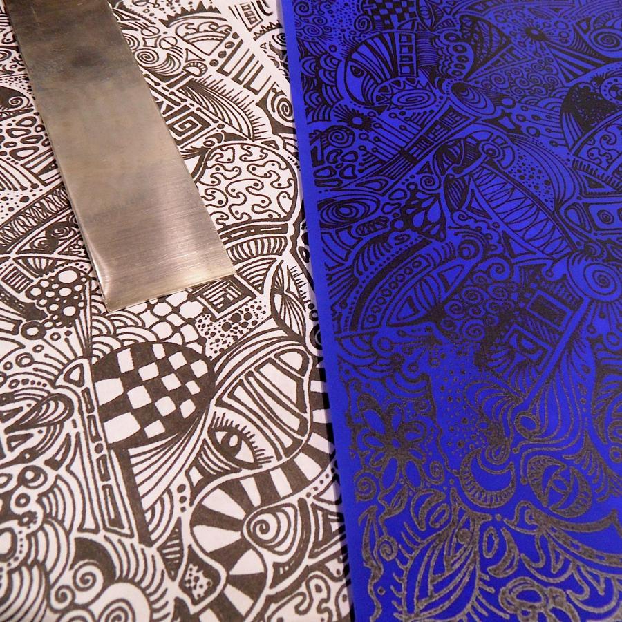 Hand doodle ready to transfer to the metal